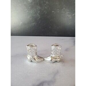 Jacksonville Beach Florida Cowboy Boot Souvenir Salt And Pepper  Shakers Vintage